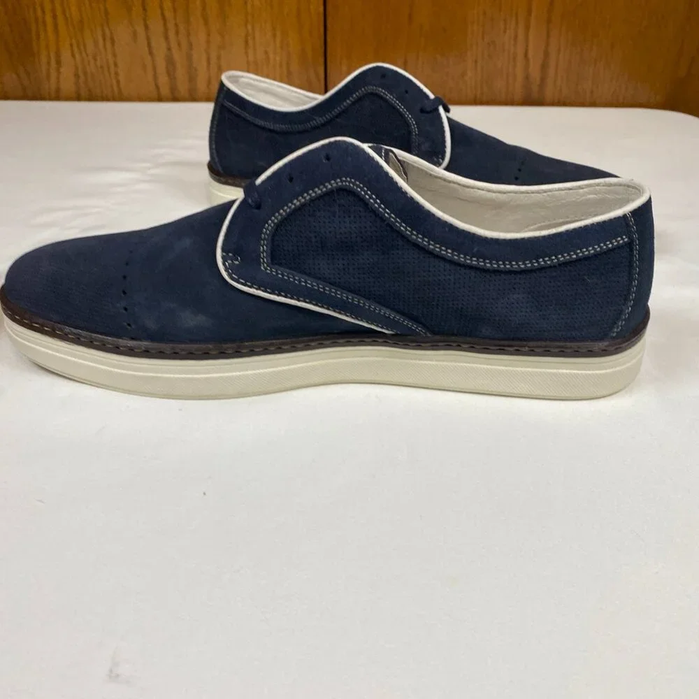 Johnston & Murphy Denby Cap Toe Casual Shoes Men's 10 Blue - Picture 4 of 14